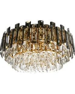 Best Beliani Lampadario NERI Cristallo Argento Oro Argento