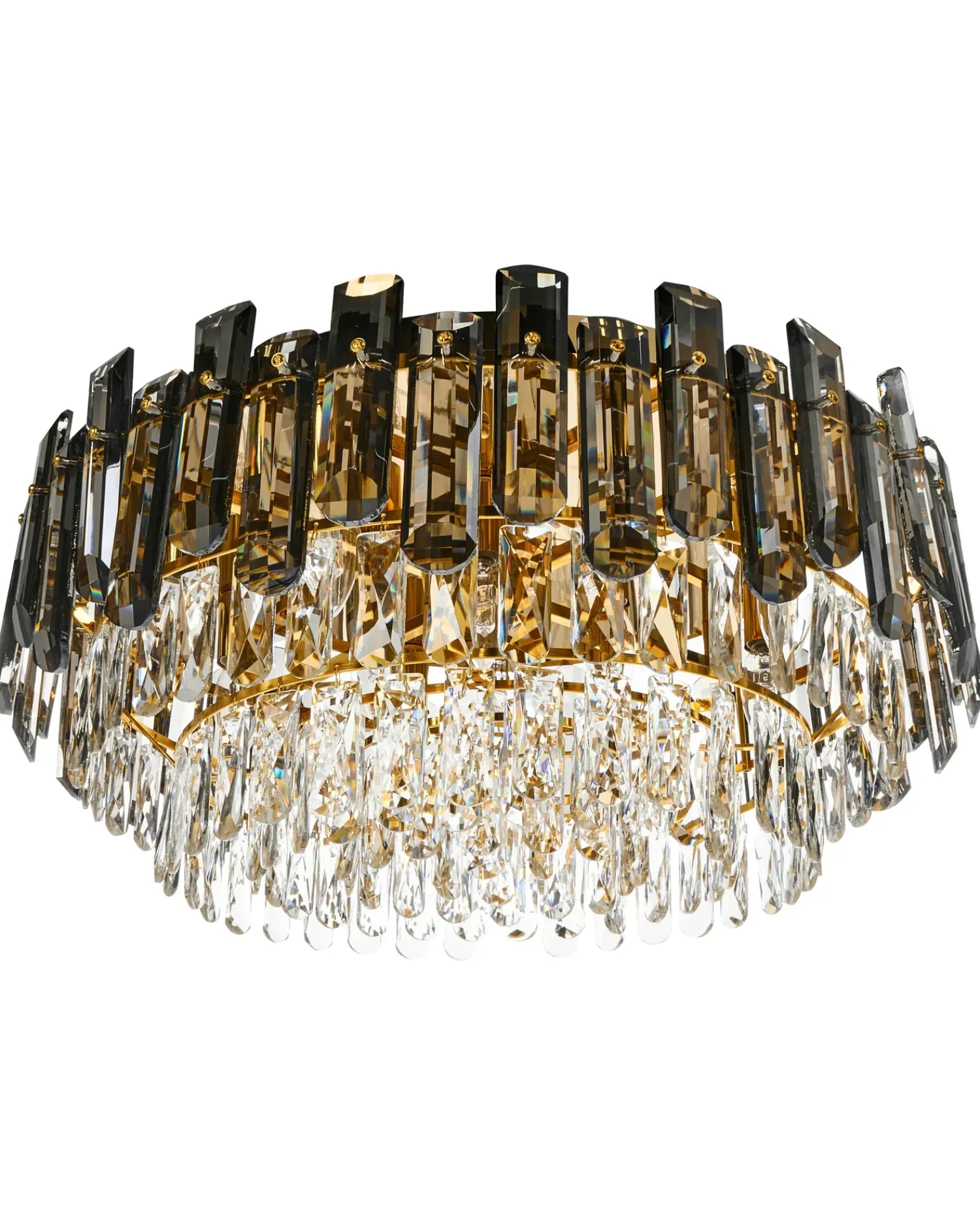 Best Beliani Lampadario NERI Cristallo Argento Oro Argento
