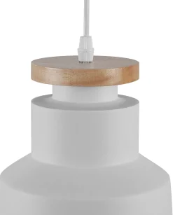 Sale Beliani Lampadario NEVA Metallo Bianco Bianco Marrone