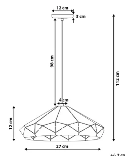 New Beliani Lampadario NEVOLA Metallo Bianco