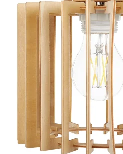 Beliani Lampadario NIARI Marrone chiaro Bianco Marrone Trasparente