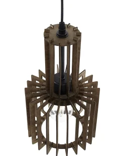 Sale Beliani Lampadario NIARI Marrone scuro Marrone Nero