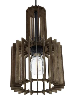 Sale Beliani Lampadario NIARI Marrone scuro Marrone Nero