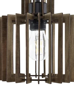 Sale Beliani Lampadario NIARI Marrone scuro Marrone Nero