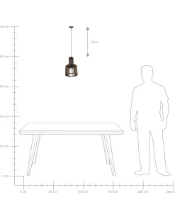 Sale Beliani Lampadario NIARI Marrone scuro Marrone Nero