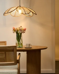 Outlet Beliani Lampadario NIGUA Rattan Naturale
