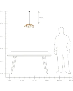 Outlet Beliani Lampadario NIGUA Rattan Naturale