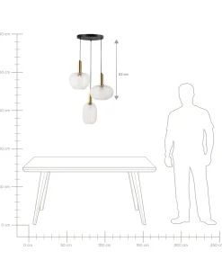 Sale Beliani Lampadario NJORO Vetro Trasparente Trasparente Nero Ottone