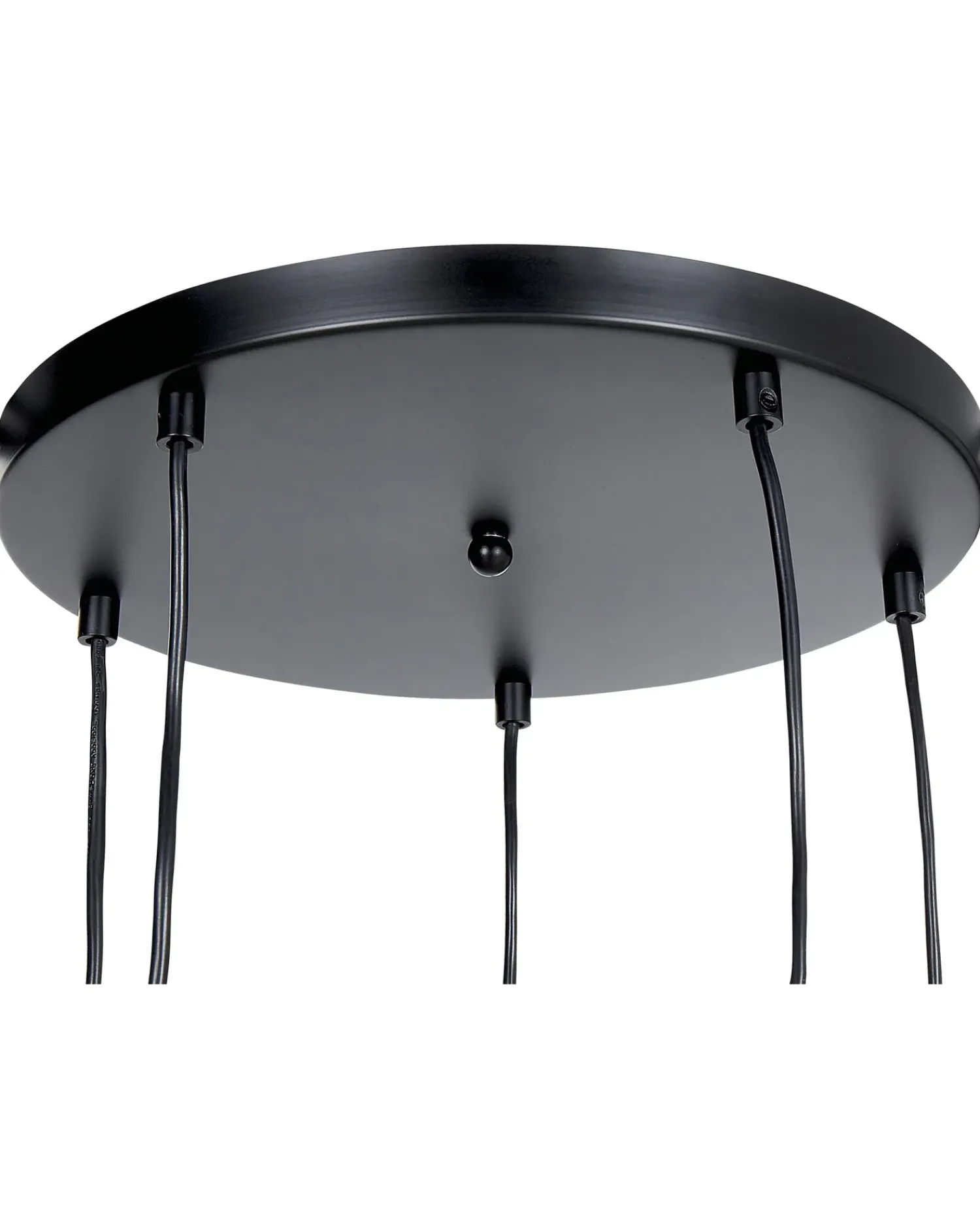 Outlet Beliani Lampadario NOEL Vetro Nero Nero Trasparente