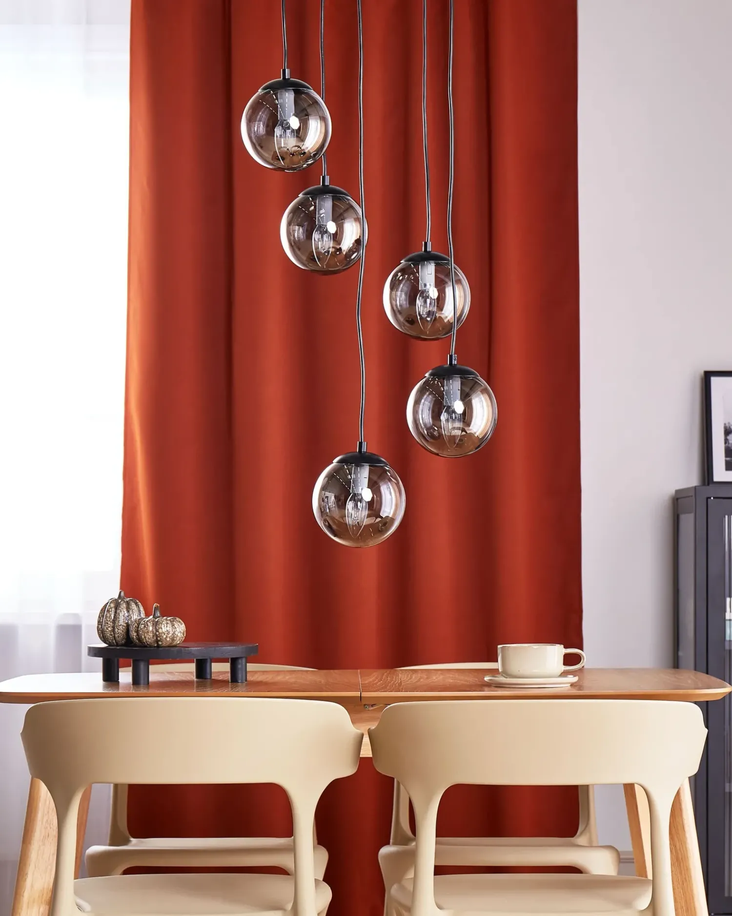 Outlet Beliani Lampadario NOEL Vetro Nero Nero Trasparente