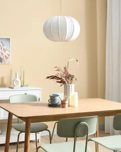 Hot Beliani Lampadario OKER Tessuto Bianco