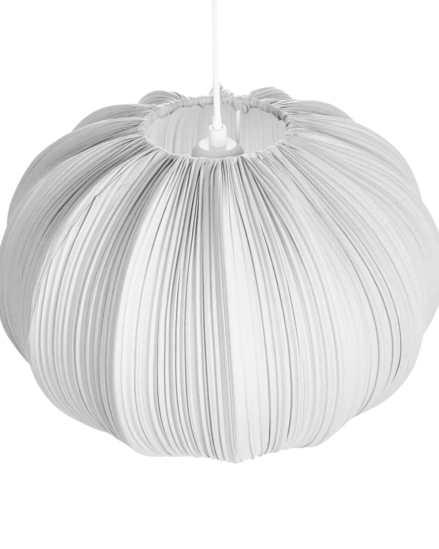 Online Beliani Lampadario OKER Tessuto Grigio