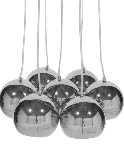 Online Beliani Lampadario OLZA Metallo Argento Bianco Argento