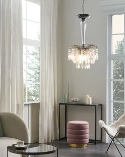 Sale Beliani Lampadario ORARA Metallo Argento