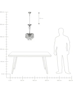 Sale Beliani Lampadario ORARA Metallo Argento
