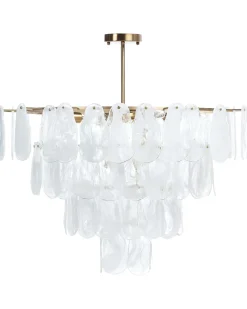 Sale Beliani Lampadario OSMORE Vetro Ottone Ottone Trasparente