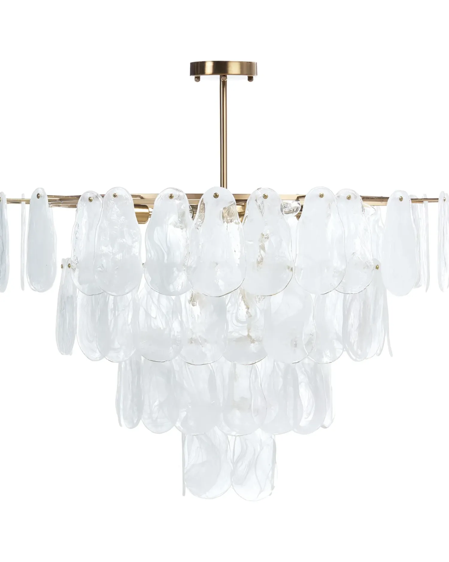 Sale Beliani Lampadario OSMORE Vetro Ottone Ottone Trasparente