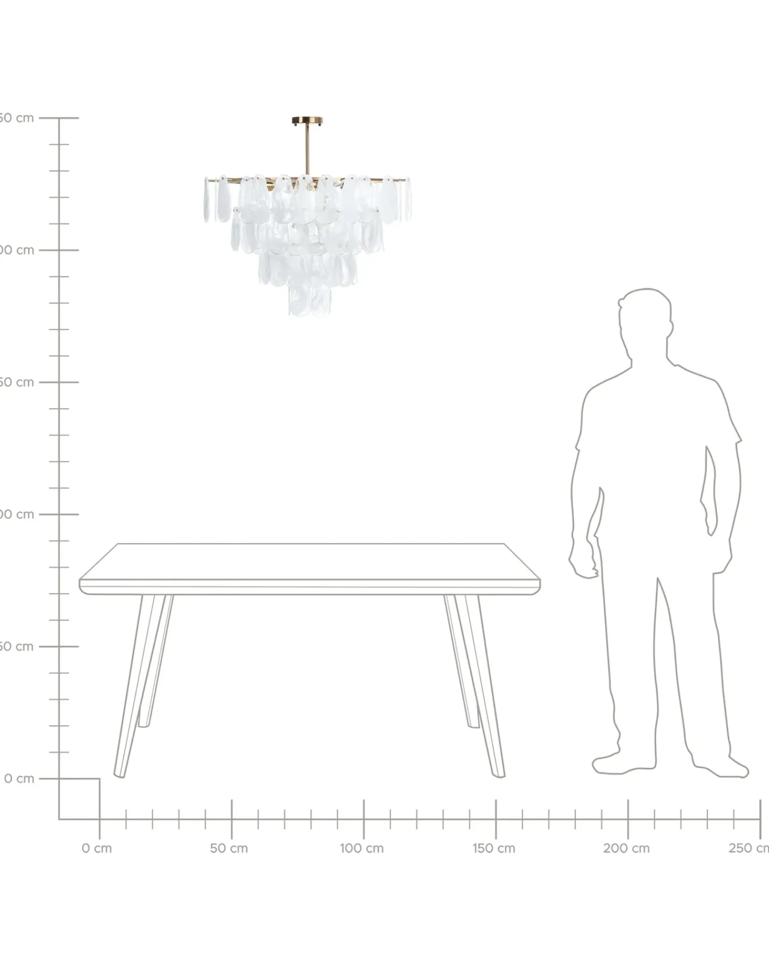 Sale Beliani Lampadario OSMORE Vetro Ottone Ottone Trasparente