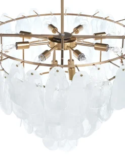 Sale Beliani Lampadario OSMORE Vetro Ottone Ottone Trasparente