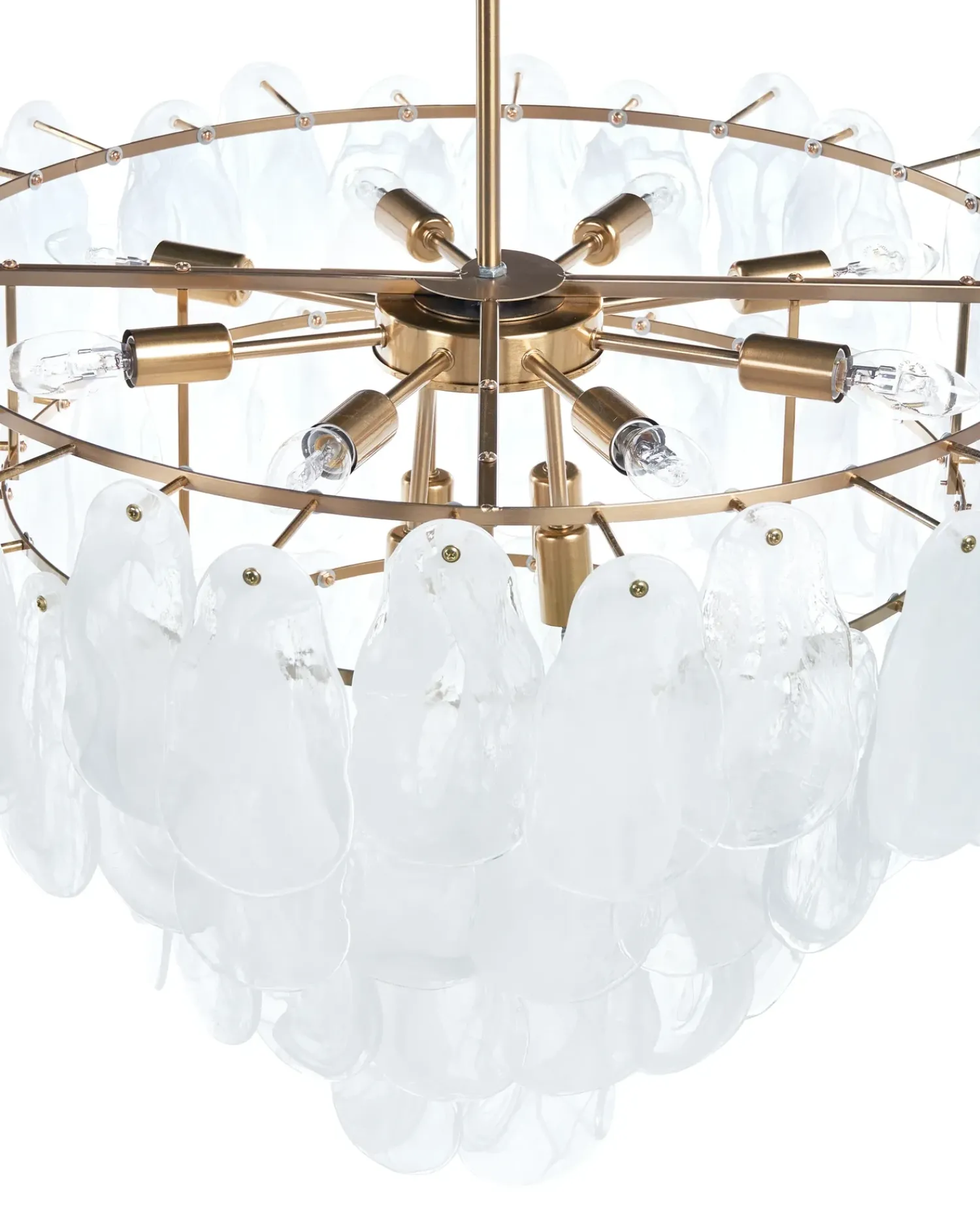 Sale Beliani Lampadario OSMORE Vetro Ottone Ottone Trasparente