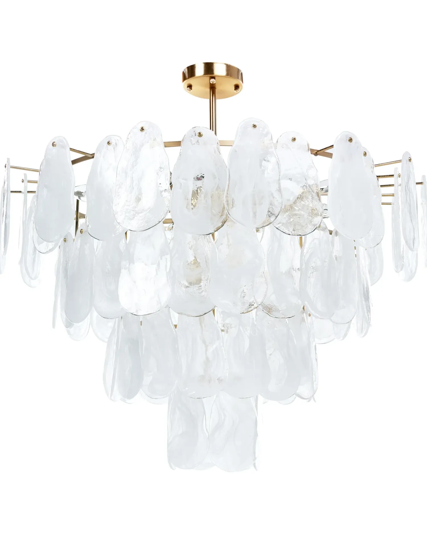 Sale Beliani Lampadario OSMORE Vetro Ottone Ottone Trasparente