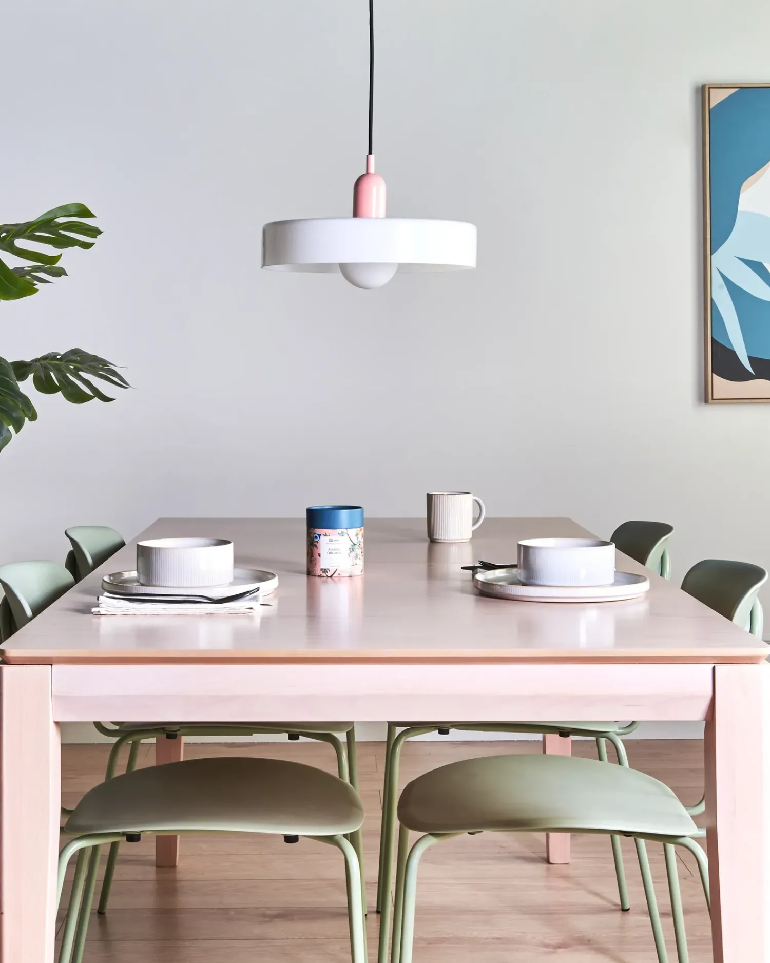 Beliani Lampadario PAALA Vetro Bianco Bianco Rosa