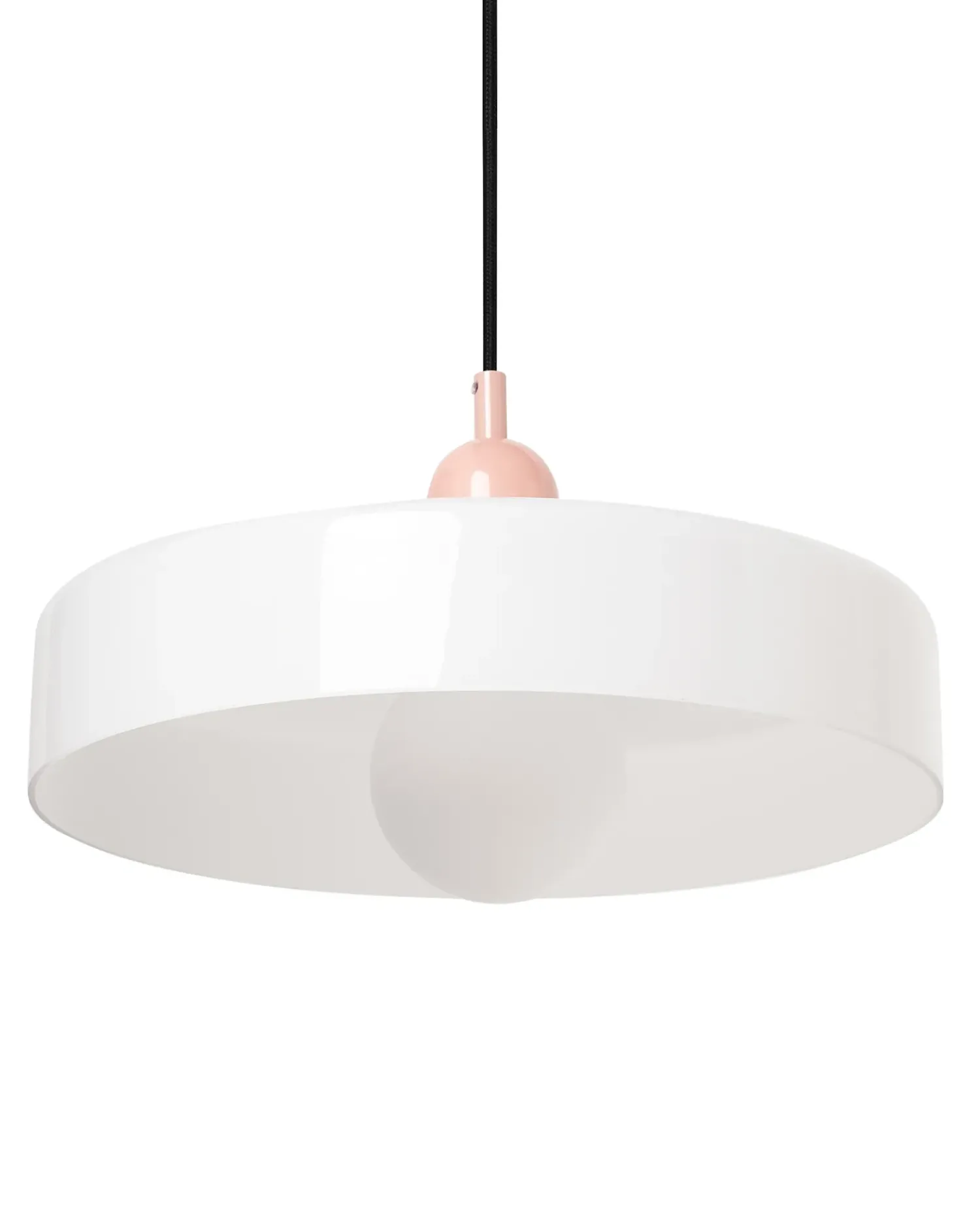 Beliani Lampadario PAALA Vetro Bianco Bianco Rosa