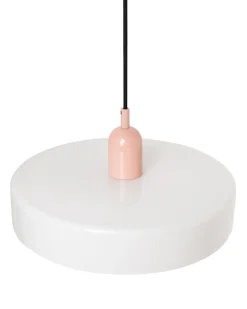 Beliani Lampadario PAALA Vetro Bianco Bianco Rosa