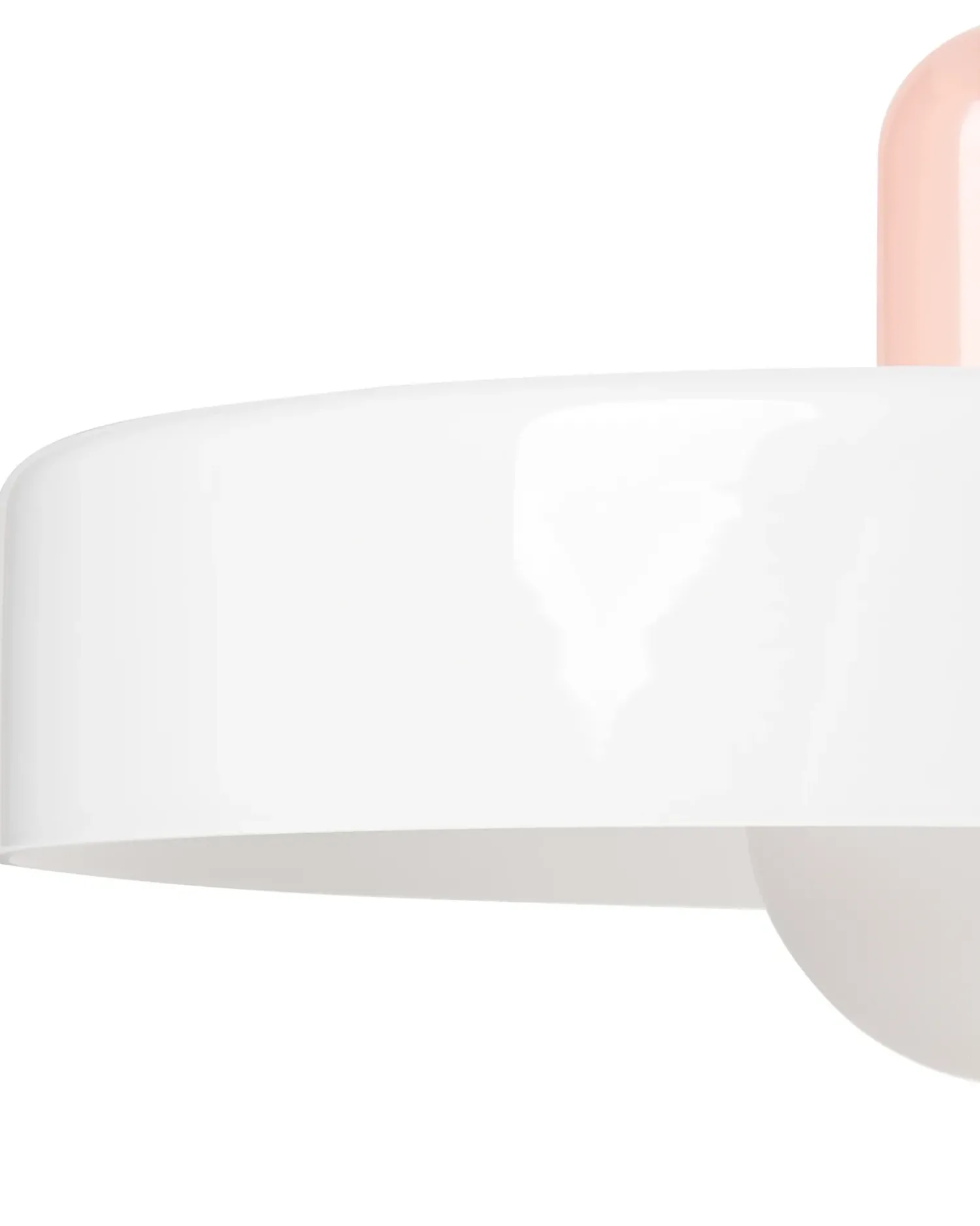 Beliani Lampadario PAALA Vetro Bianco Bianco Rosa