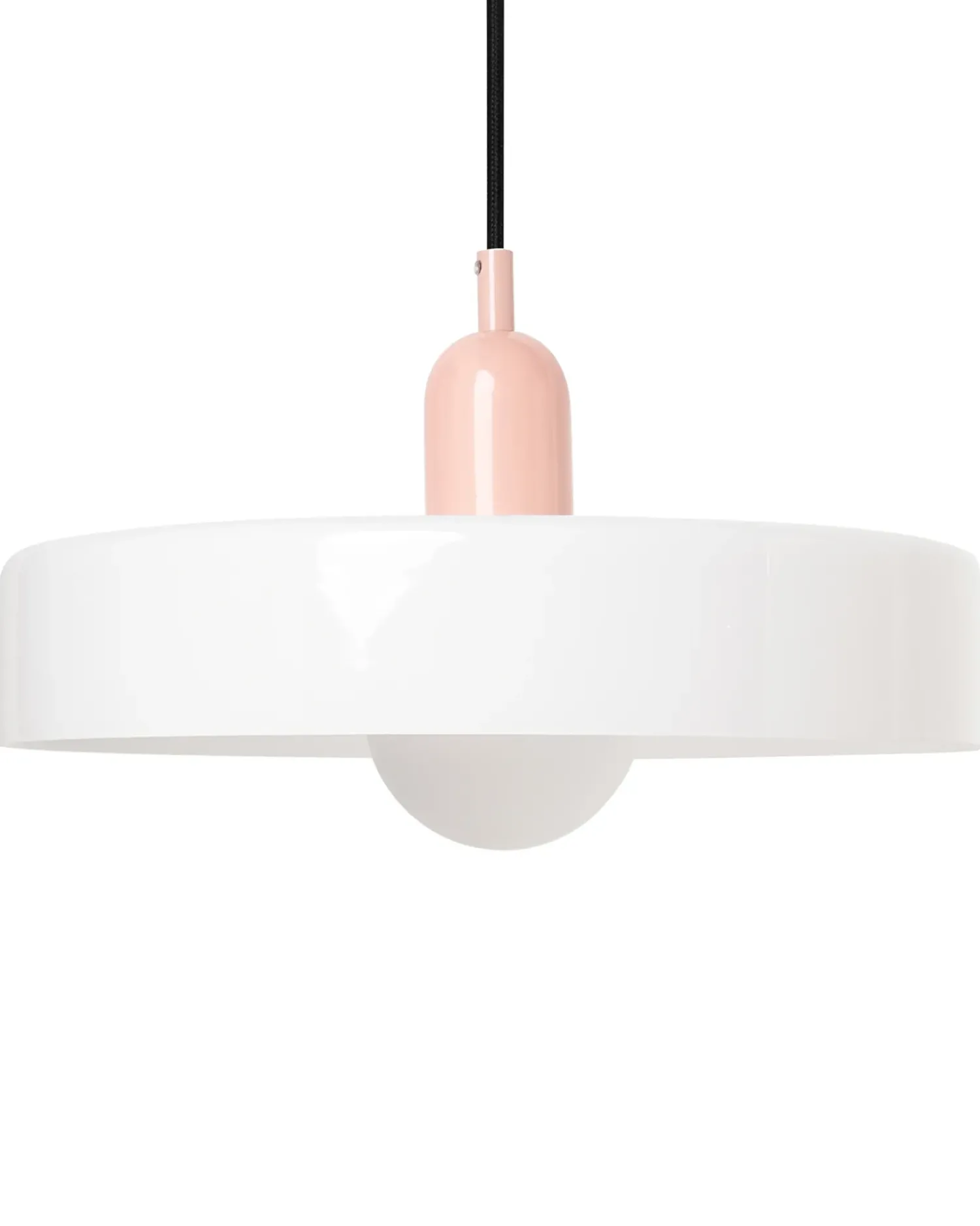 Beliani Lampadario PAALA Vetro Bianco Bianco Rosa