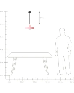 Hot Beliani Lampadario PAALA Vetro Rosa