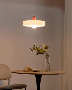 Hot Beliani Lampadario PAALA Vetro Rosa