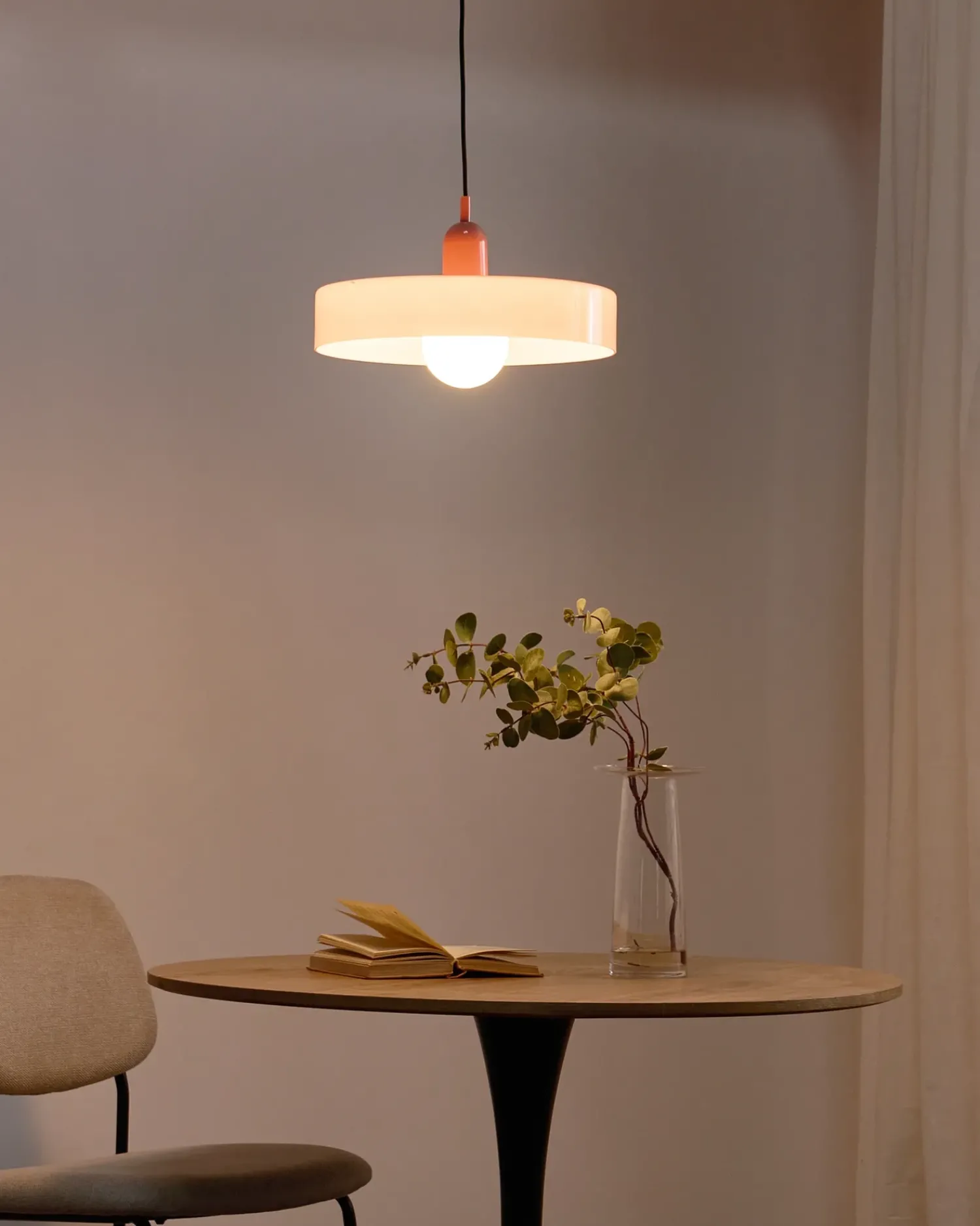 Hot Beliani Lampadario PAALA Vetro Rosa