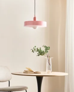Hot Beliani Lampadario PAALA Vetro Rosa