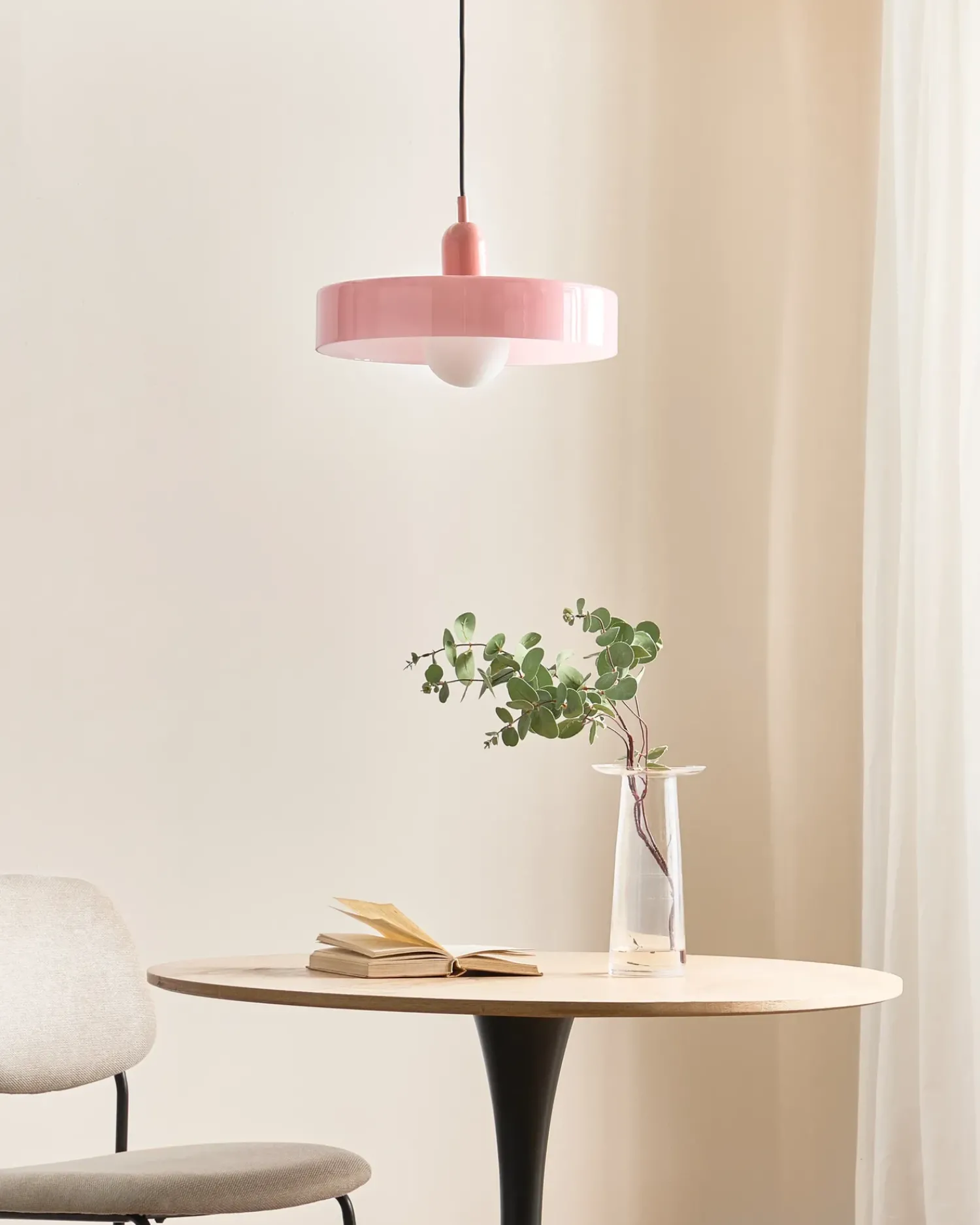 Hot Beliani Lampadario PAALA Vetro Rosa
