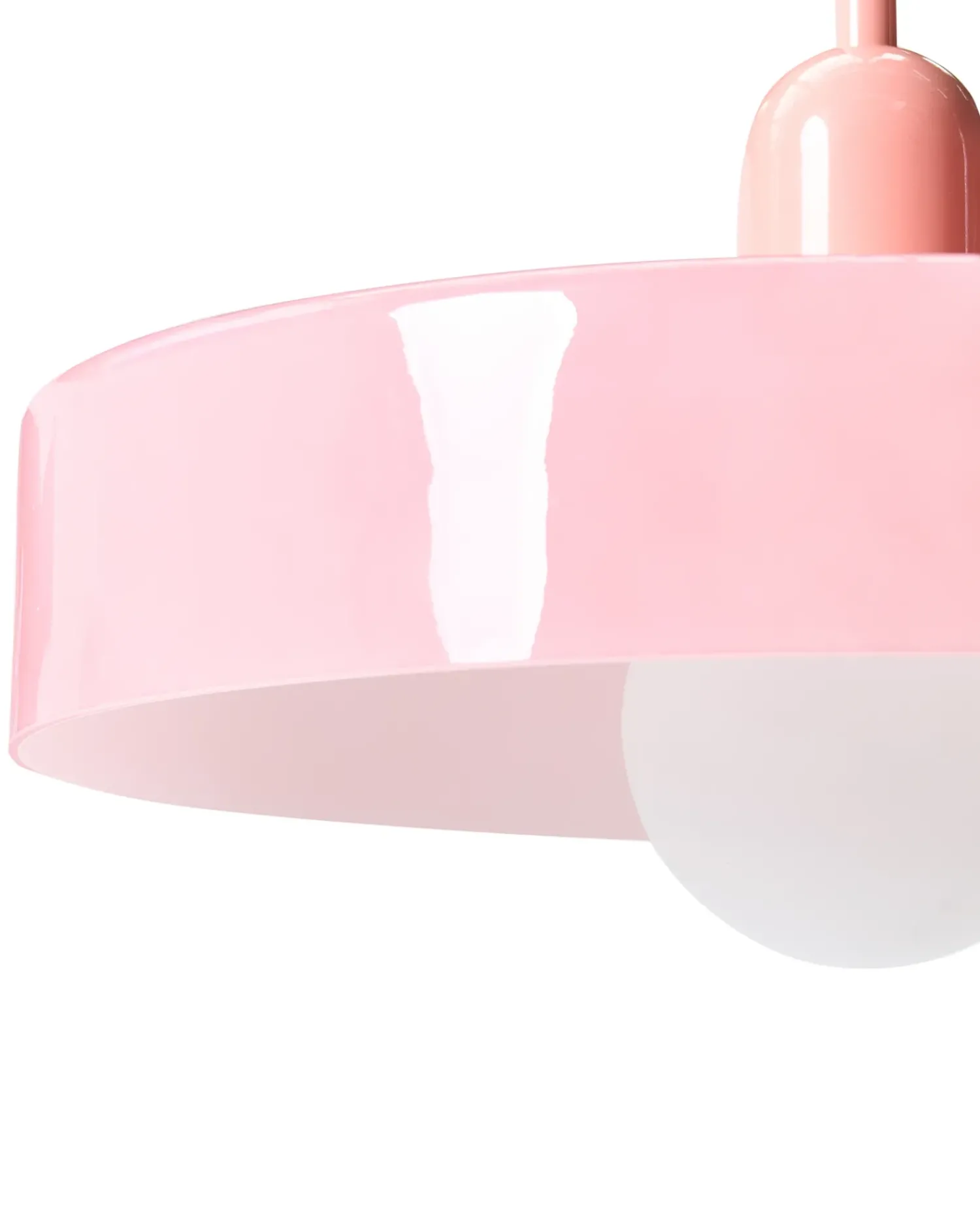 Hot Beliani Lampadario PAALA Vetro Rosa