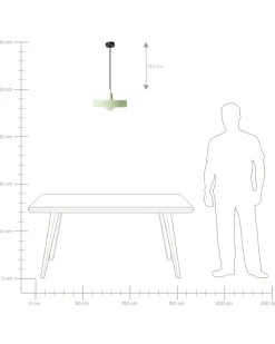 Discount Beliani Lampadario PAALA Vetro menta Verde