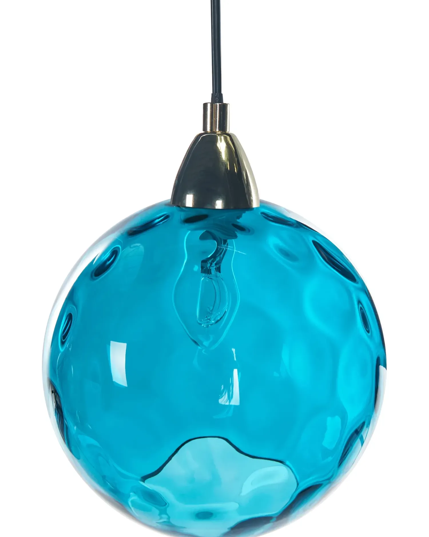 Hot Beliani Lampadario PABELLON Vetro Blu Blu Grigio