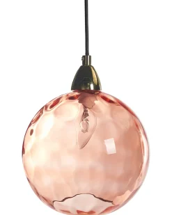 Hot Beliani Lampadario PABELLON Vetro Rosso Rosa Rosso Trasparente