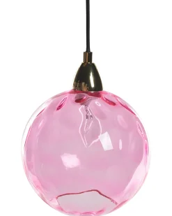 Hot Beliani Lampadario PABELLON Vetro Rosso Rosa Rosso Trasparente