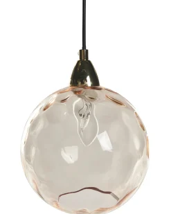 Hot Beliani Lampadario PABELLON Vetro Rosso Rosa Rosso Trasparente