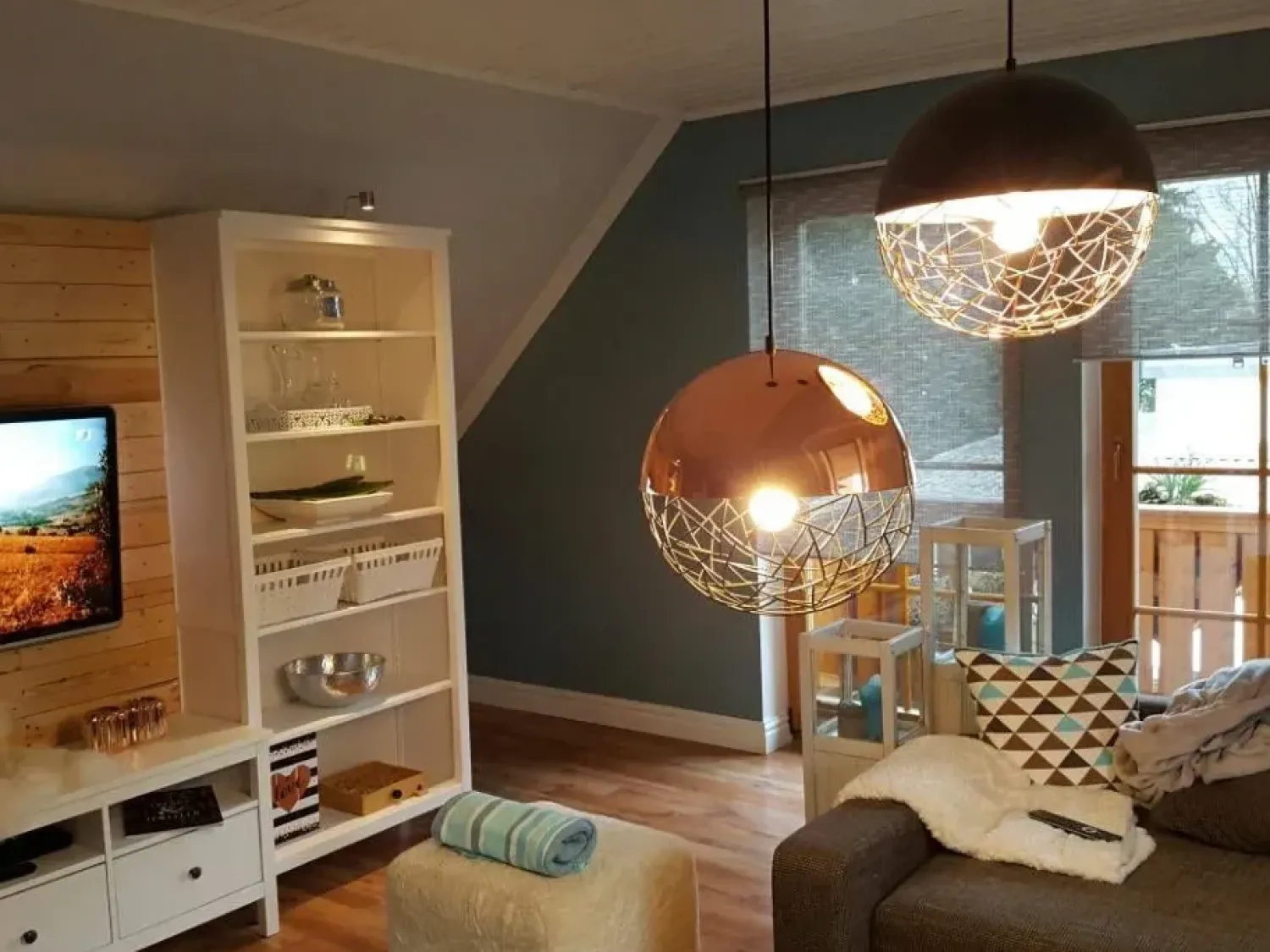 New Beliani Lampadario PADMA Metallo Nero Rame Nero