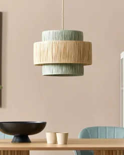 Hot Beliani Lampadario PALBRA Carta Naturale Naturale Verde