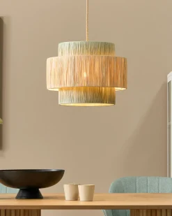 Hot Beliani Lampadario PALBRA Carta Naturale Naturale Verde