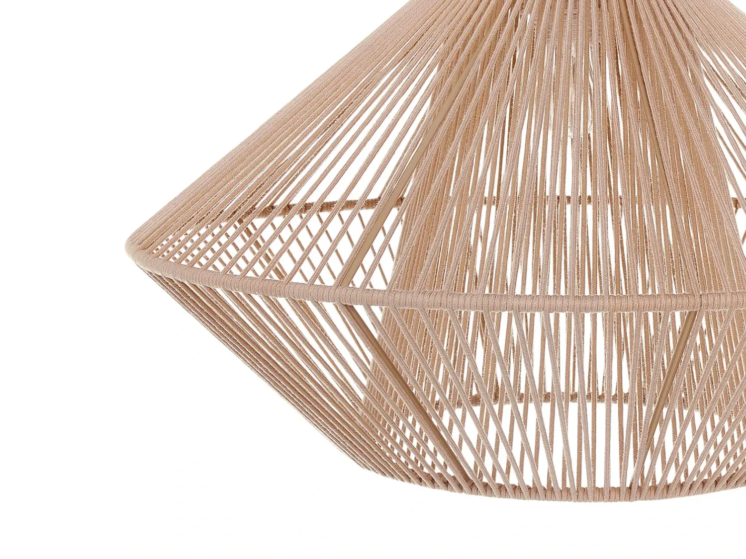 Clearance Beliani Lampadario PALMETTO Cotone Beige