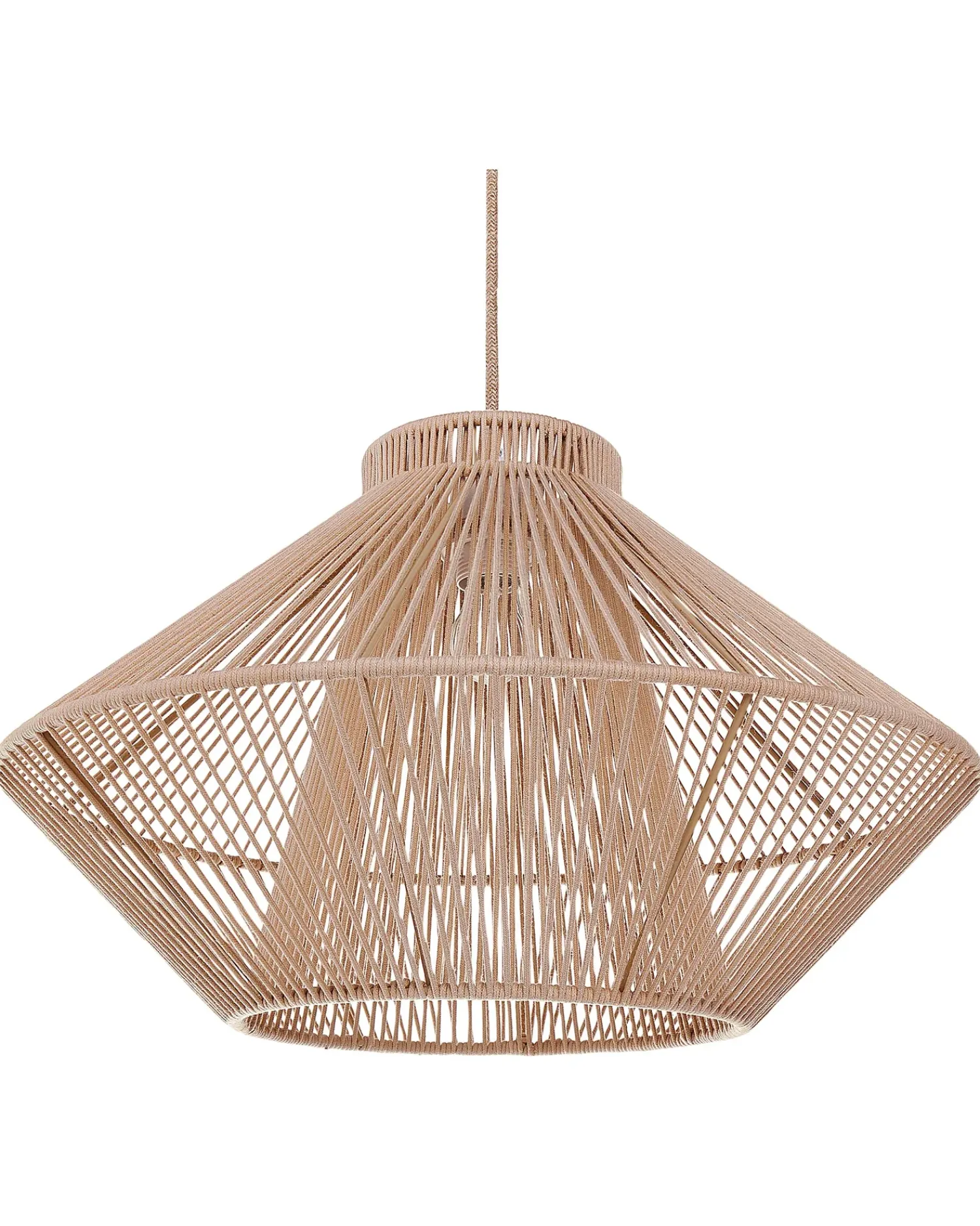 Clearance Beliani Lampadario PALMETTO Cotone Beige