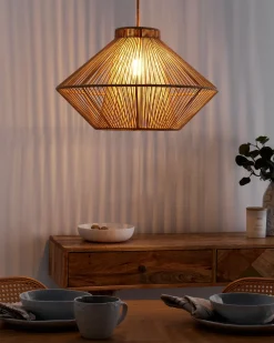 Clearance Beliani Lampadario PALMETTO Cotone Beige