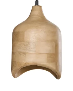 Outlet Beliani Lampadario PANDU Legno di mango chiaro Marrone