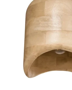 Outlet Beliani Lampadario PANDU Legno di mango chiaro Marrone