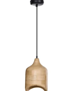 Outlet Beliani Lampadario PANDU Legno di mango chiaro Marrone
